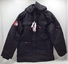 Canada Weathergear Boys Hooded Parka In Black US Size L 14/16 