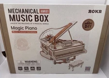 ROKR Magic Piano Mechanical Music Box 3D Wooden Puzzle AMK81  **NEW SEALED**