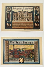 Rothenburg Germany Notgeld 50 Pfennigs Note #CA-009