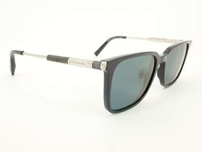 Chopard VCH384 Eyeglasses FRAMES 0821 Wood 23KT GP 53[]19-145 Navy Blue L631