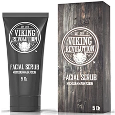 Viking Revolution Microdermabrasion Face Scrub for Men Facial Cleanser for Skin