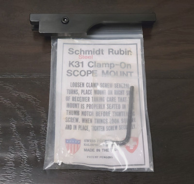 Steel Swiss Schmidt Rubin K31 Clamp-on Scope Mount