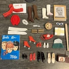 Vintage 1960s Barbie Accessory Lot 4 : Shoes, Gloves, Hats, Boots, Bat Clone Too