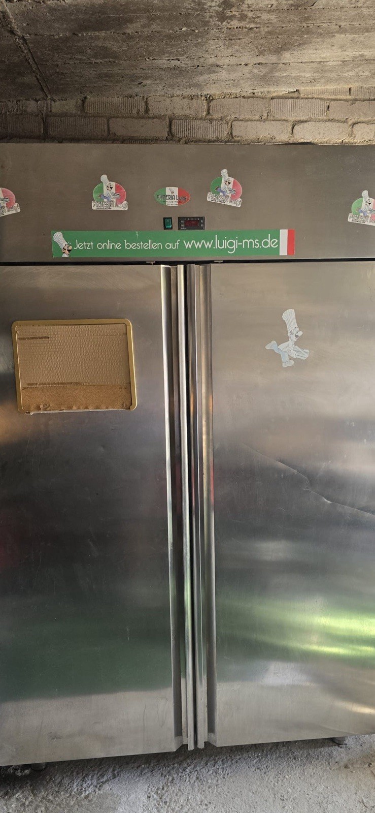 Gastro Kühlschrank Edelstahl 2-türig – für Pizzeria/Restaurant – gebraucht