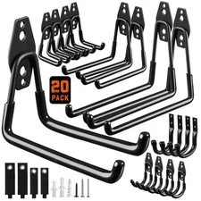 LANDNEOO Garage Hooks, 20-Pack Steel Garage Accessories for Organization and ...