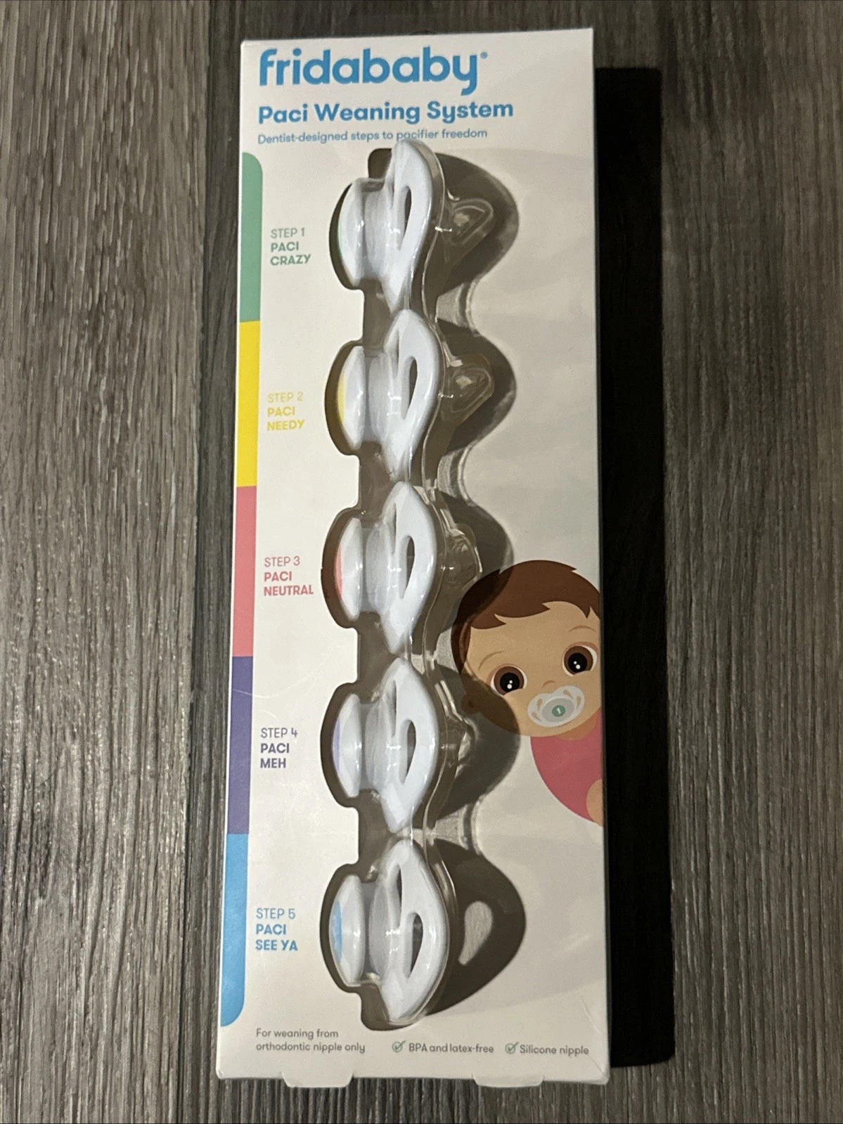 FridaBaby 5 Step Paci Weaning System Dentist Designed Factory Sealed NIP