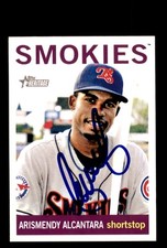 Signed Baseball Card Auto 2013 Topps Heritage Minor #56 Arismendy Alcantara Cubs