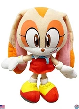 Great Eastern Sonic The Hedgehog Cream The Rabbit 7.5" Plush Toy Soft Stuffed