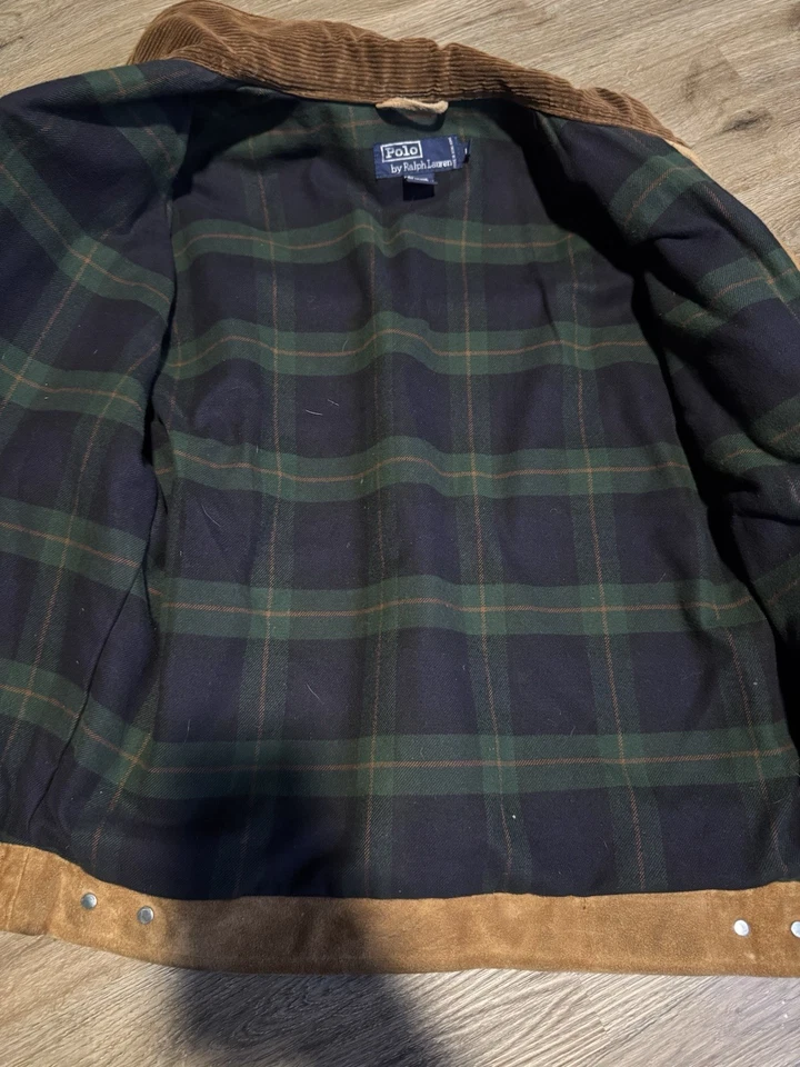 Chaqueta de Camionero Polo Ralph Lauren Grande Gamuza Cuero Áspero Tareas Occidentales RRL Foto 2 de 4