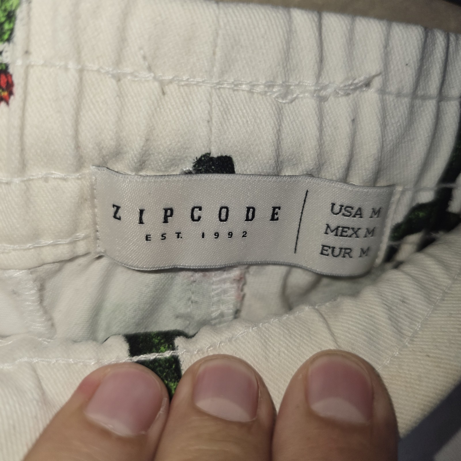 Zipcode White Cactus Size M Men's Drawstring Beac… - image 6