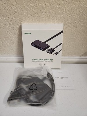 UGREEN 2-Port VGA Switch Box w/ USB Power   1080P 60Hz Monitor Switch 30711