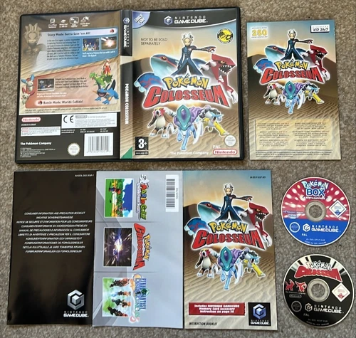 Pokemon Colosseum & Box Ruby Sapphire Nintendo GameCube UK PAL Genuine Boxed
