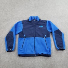 The North Face Denali Jacket Boys Medium 10/12 Blue Fleece Full Zip Outdoor