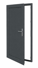 Kunststoff Nebentür Nebeneingangstür ohne Glas Garagentür innenöffnend anthrazit