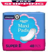Equate Maxi Pads, Super Protection (48 Count)
