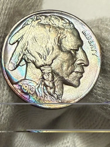 1919 Buffalo Nickel, Gem Lustrous BU++ High Grade Toned Nice Color WOW
