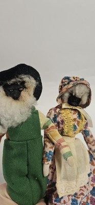 Apple Doll Dried Vintage Folk Art Homemade Creepy Lot Couple 