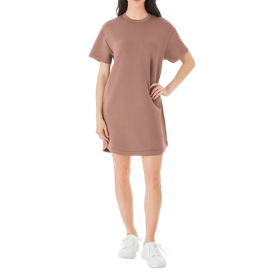 Member's Mark Women's Ribbed Short Sleeve Sandwash Dress Size XL Brown