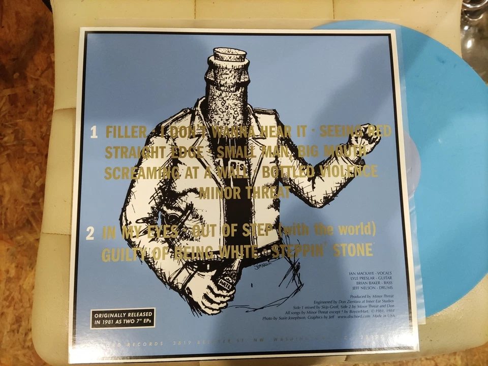 Minor Threat s/t. Blue Marbled Vinyl LP Neuwertig - Bild 2 von 3