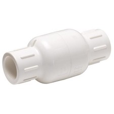 NDS 1011-07 200 PSI White PVC EPDM Rubber Check Valve 4-1/8 Lx3/4 Slip Joint in.
