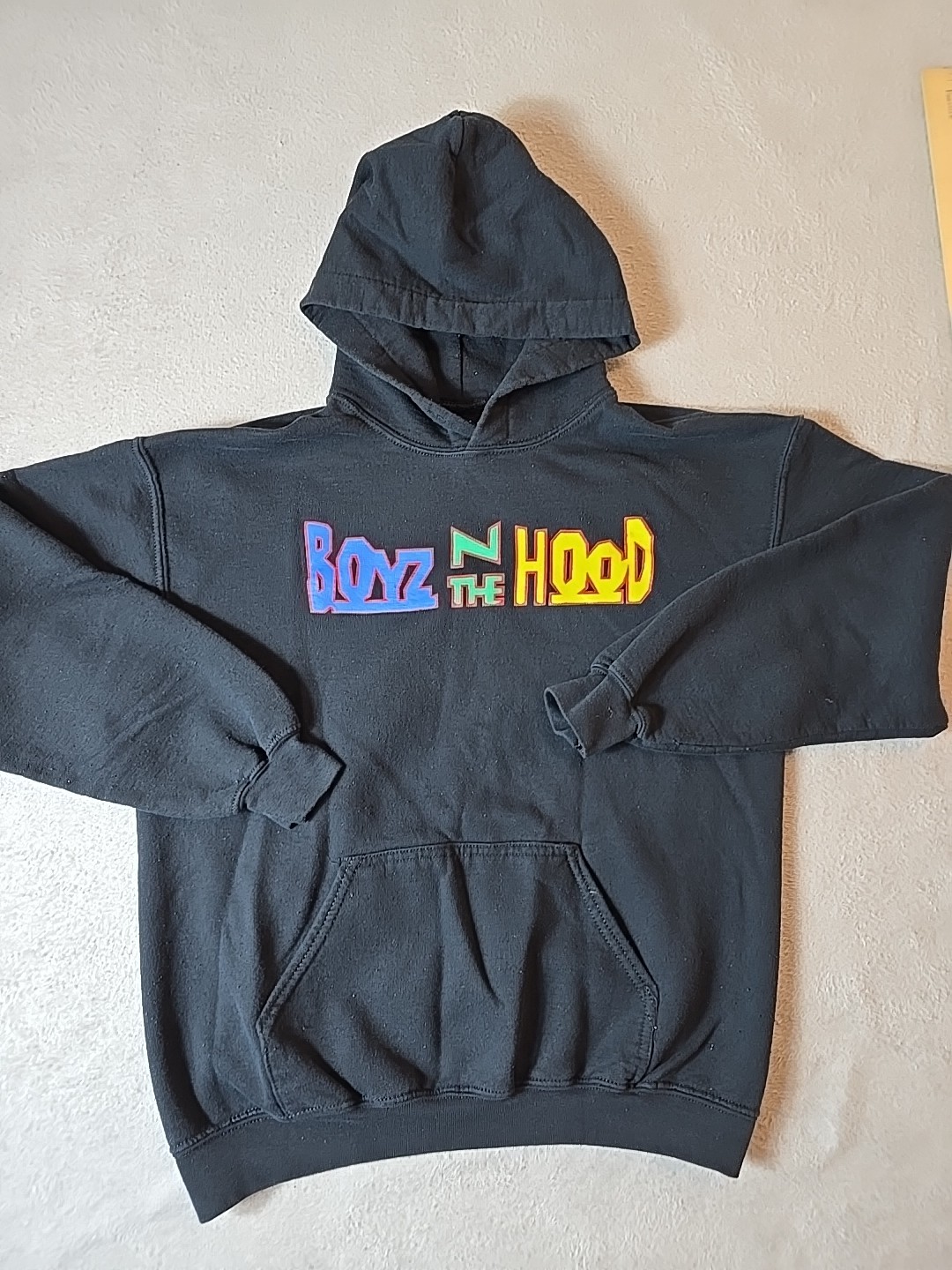 Boyz N The Hood Mens Black Hoodie Size Medium. Missing Drawstring On Hoodie