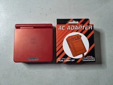 Nintendo GameBoy Advance SP Flame Red AGS-001  TESTED WITH CHARGER NEW BATTERY 