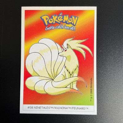 #38 Vulnona 38 Dunkin Boomer Sticker Pokemon Karte Jahr 2000  Vintage