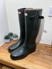 Vintage Hunter Balmoral Royal Scot Made in Scotland UK10 Wellington Boot Superb!