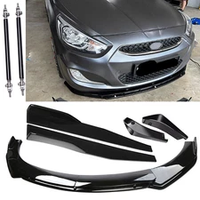 Front Bumper Lip Splitter Spoiler Body Kit Side Skirt For Hyundai Accent H