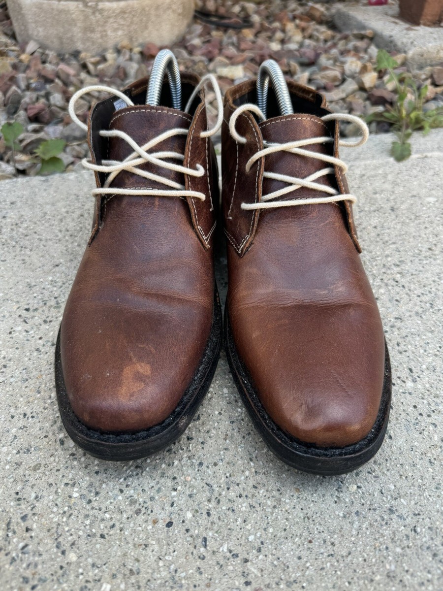 STEVE MADDEN IVON 982 Brown Leather Lace Up Chukka Men display picture 1