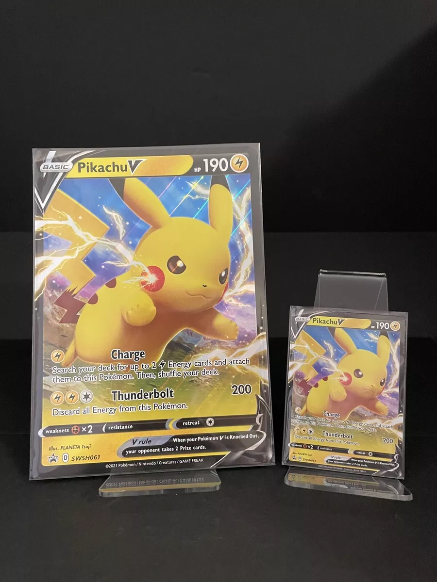 Pikachu V [SWSH061] JUMBO, Oversized, Shining Fates Pokemon TCG