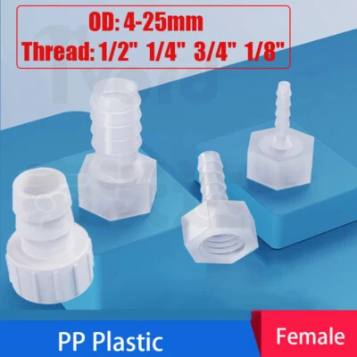 MARKENLOS Schlauchtülle mit Innengewinde 1/2" 1/4" 3/4" 1/8" Kunststoff Gerade Verbinder