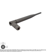 Antenna SMA RP WiFi Omni Directional 196mm 5dBi 2.4GHz TP-Link SKU 210305A