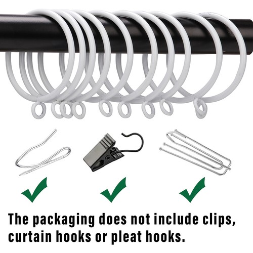 Pack de 10 Anillos Cortina Metálicos Interior 55 MM Para Barra Poste Cortina Nuevo - Imagen 5 de 11