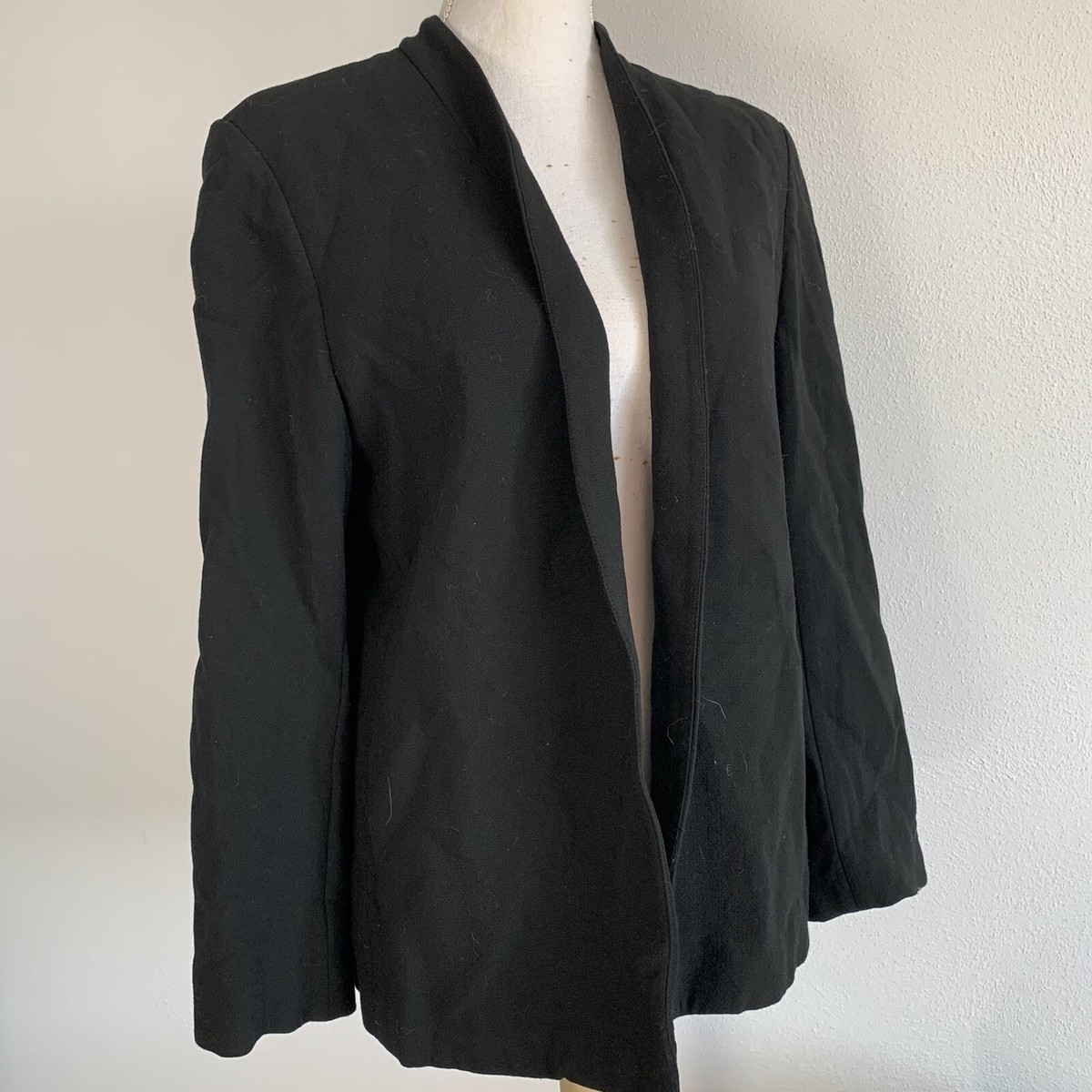 Eileen Fisher Size M Wool Blend Casual Blazer Jacket Unlined