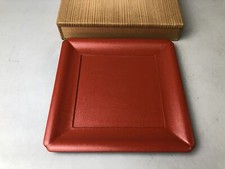 Y7615 BANDEJA Wakasa laca obon ozeno caja firmada Japón vajilla antigua cocina