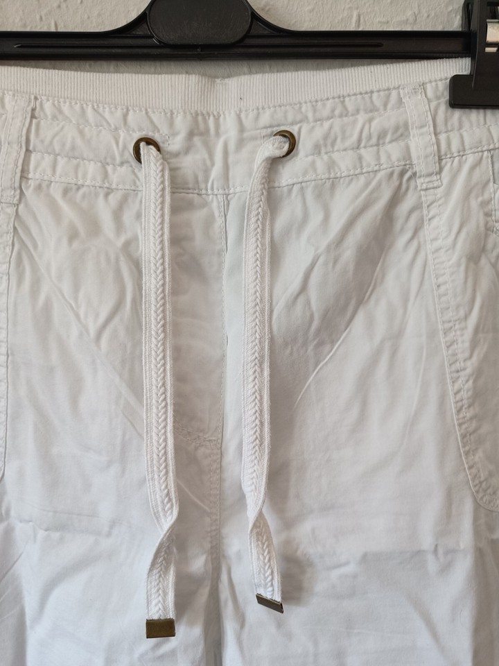 Knee Length white Cotton Shorts Size 20 eBay