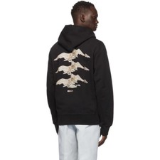    SALE   Helmut Lang 3 Eagles Black Standard Hoodie Sz. XS