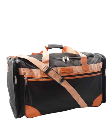 Overnight Bags Holdall Travel Duffle Large Size Bag Weekend Luggage HLG060 Black - Picture 3 of 7