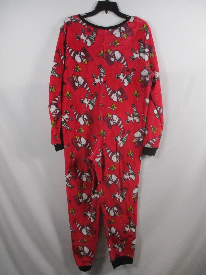 Traje Unión Peanuts Snoopy Mujer Pequeño Rojo Cremallera Navidad Manga Larga Poliéster Foto 4 de 4