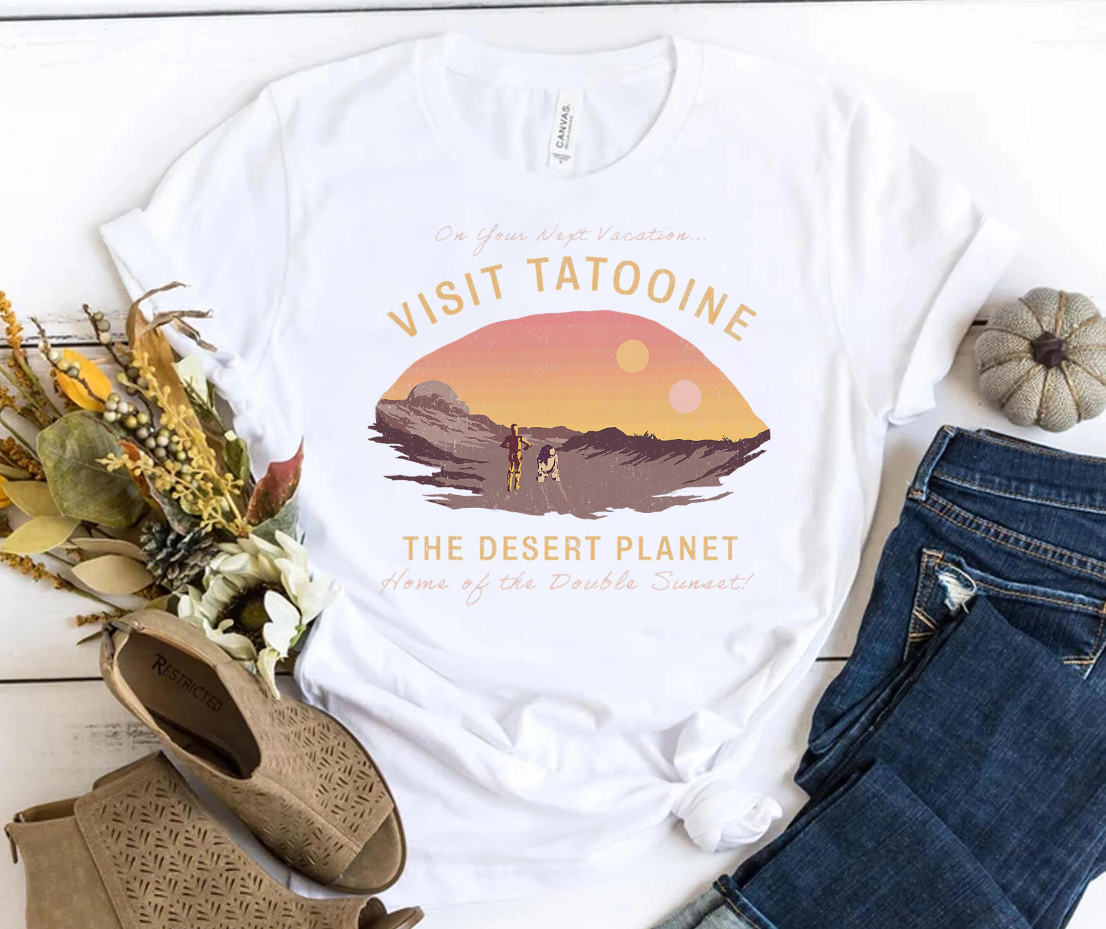 ALTRA Maglietta unisex Star Wars Visit Tatooine The Desert Planet adulto maglietta bambino 69523