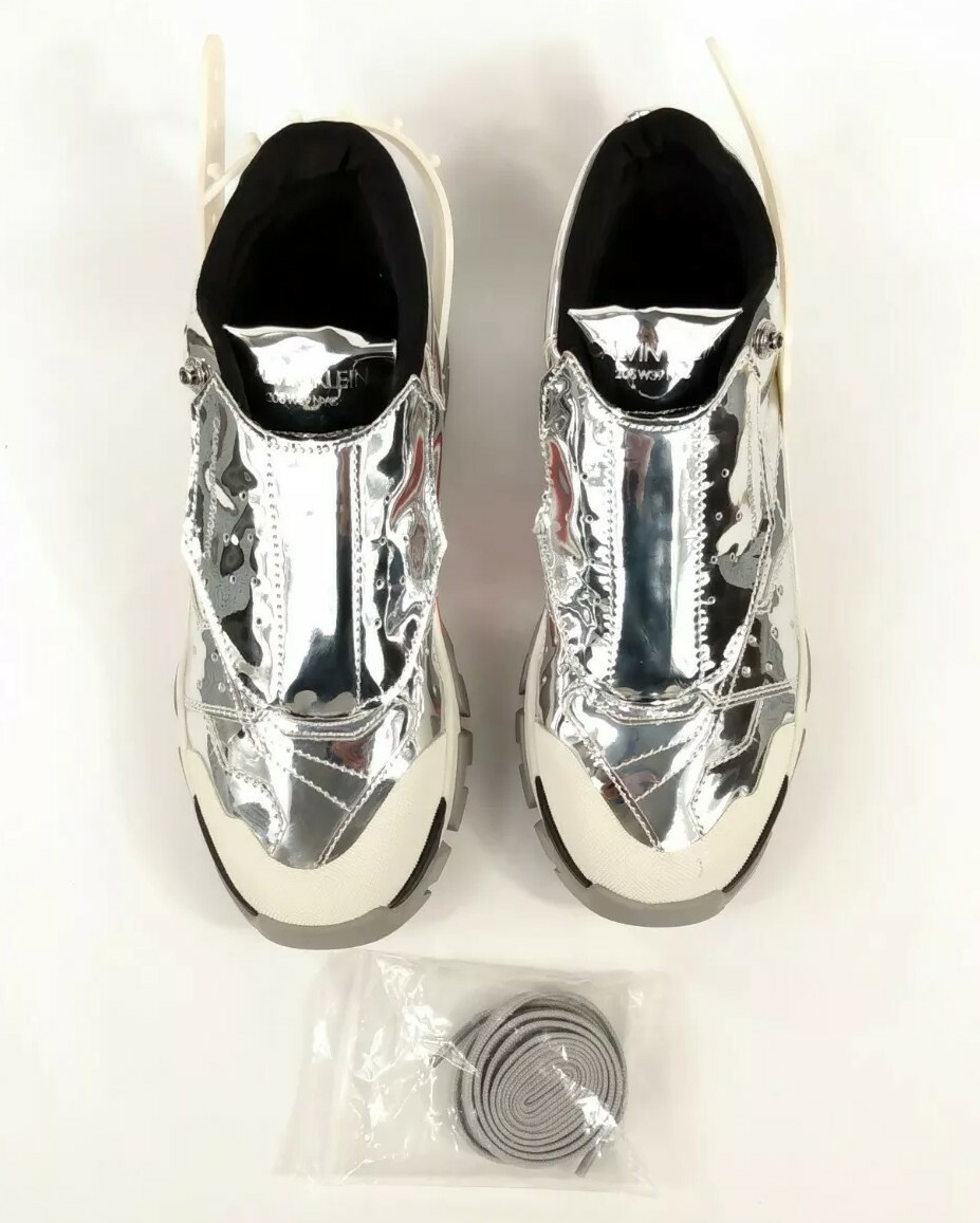 Calvin Klein Women's Candessa 205w39nyc Patent Leather Metallic Size 9 New RARE! image 9