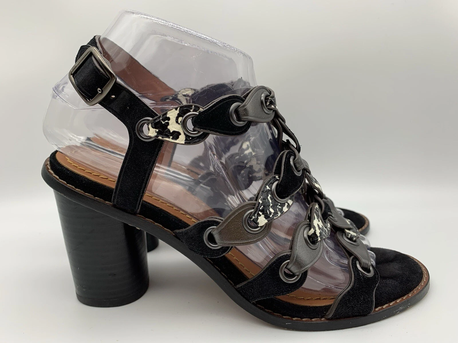 Sandali Coach donna US 6 5 Coach Links tutti in pelle tacco 3 5" stupendi!