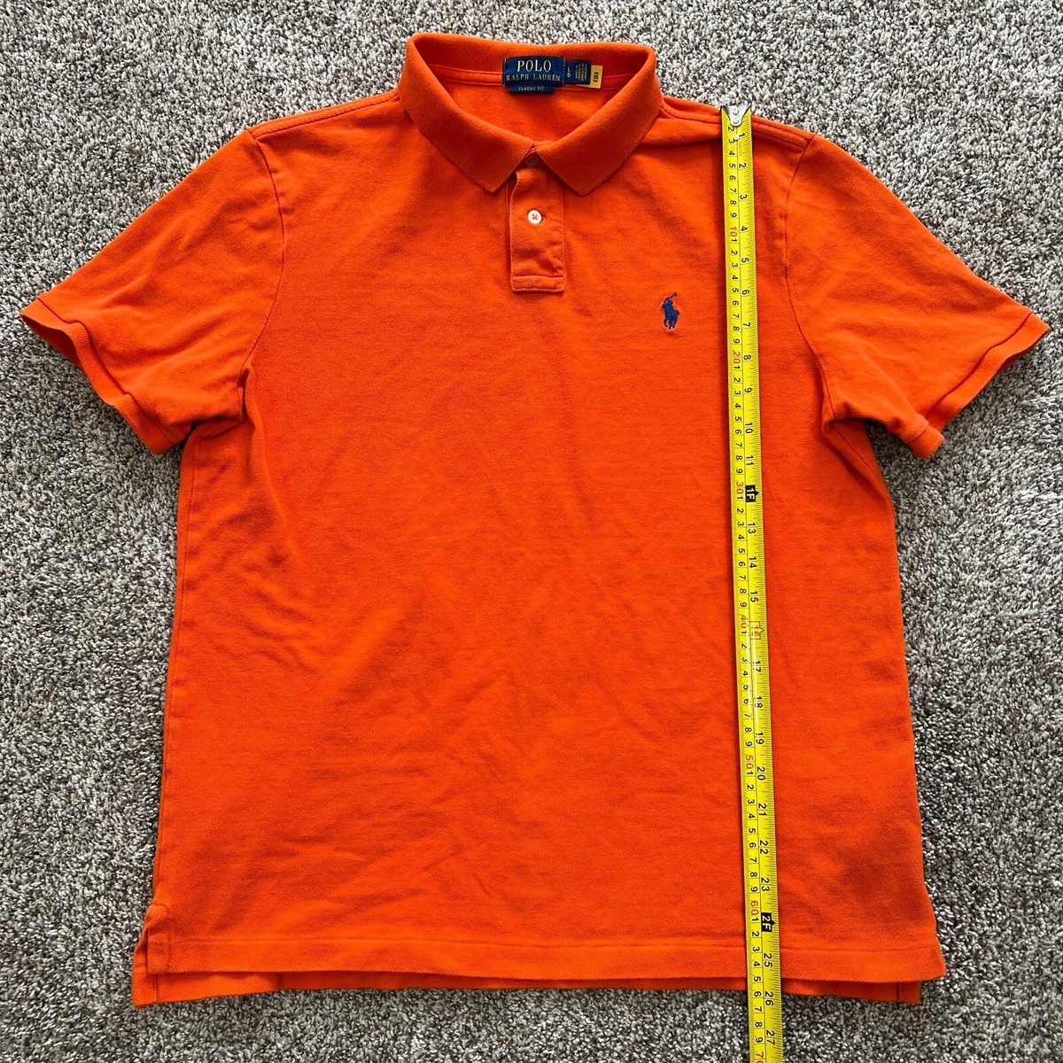 Polo Ralph Lauren Classic Fit Mesh Polo L Orange Preppy Old Money