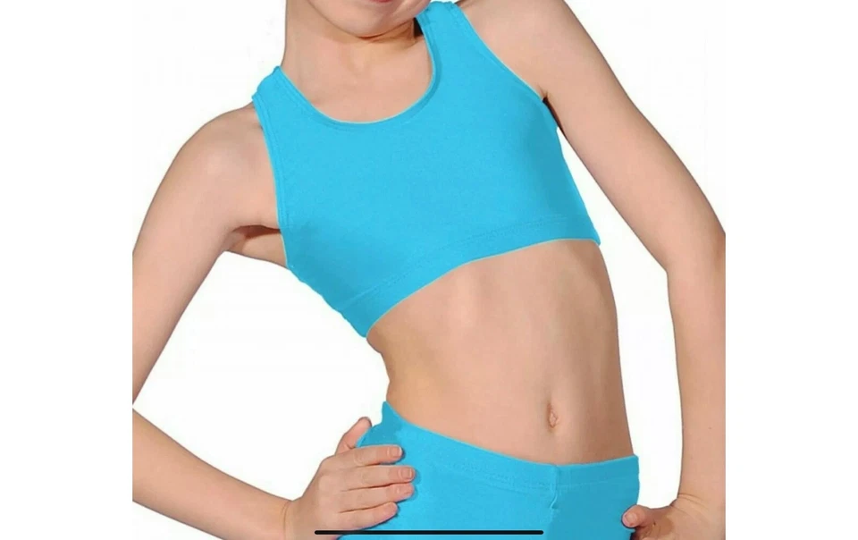 BRAND NEW GIRLS DANCE NYLON LYCRA CROP TOP MORE COLOURS AVAILABLE - Image 3 of 4