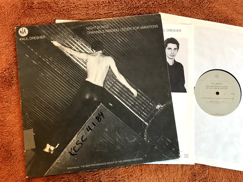 PAUL DRESHER: Nachtlieder / Kanäle passieren NEW ALBION LP 1984 Original Avant PROMO - Bild 2 von 6