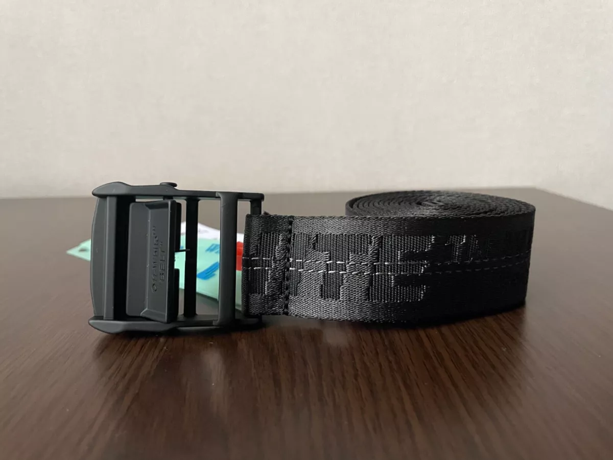 Industrial belt off white cheap black