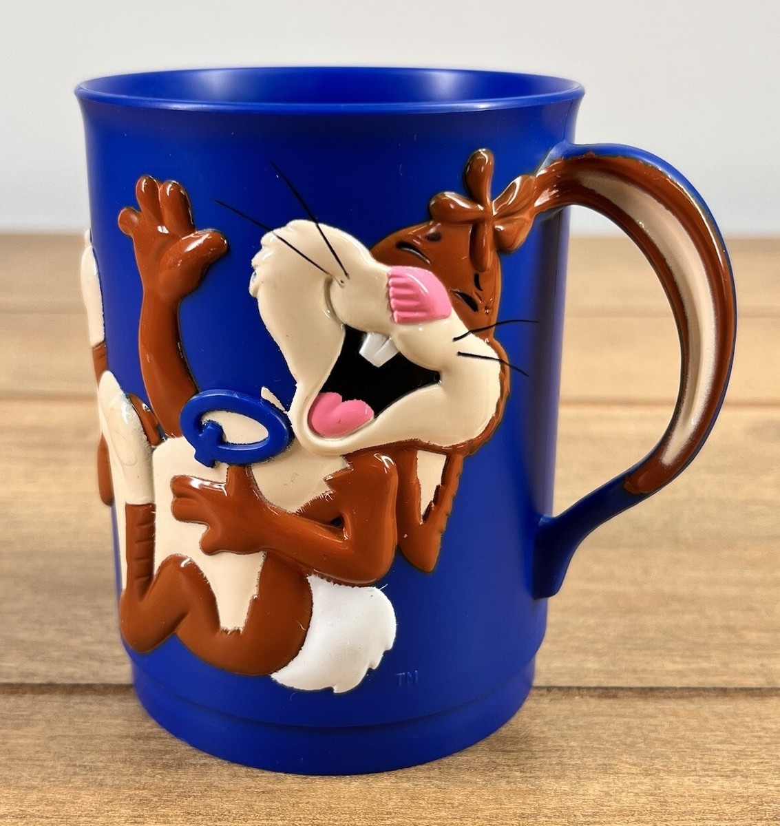 Vintage Nestle Quik Bunny Rabbit Blue Plastic Mug Cup