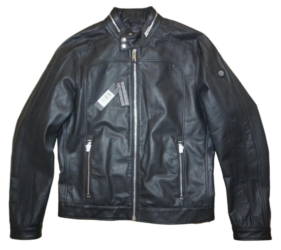 DIESEL L-FERGUSON LEATHER JACKET SIZE XL 100% AUTHENTIC - Main Image