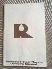 Rainbow  Vacuum POWER NOZZLE Owners Manual 
